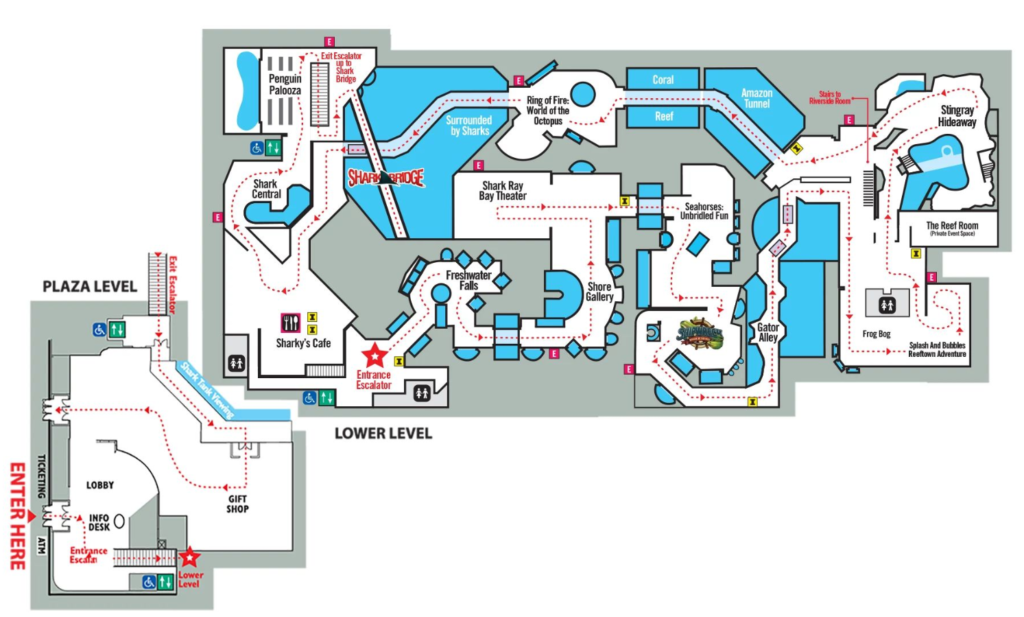 Newport Aquarium Map 2022