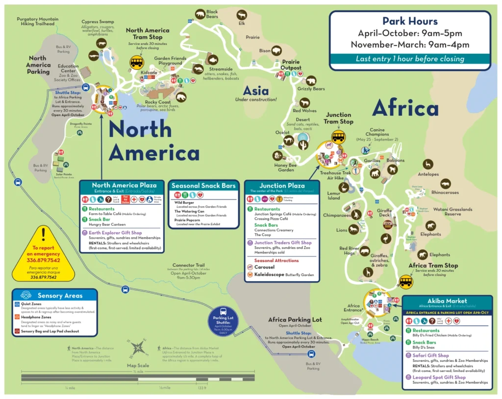 North Carolina Zoo Map 2024