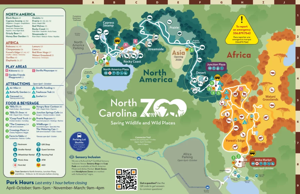 North Carolina Zoo Map 2025