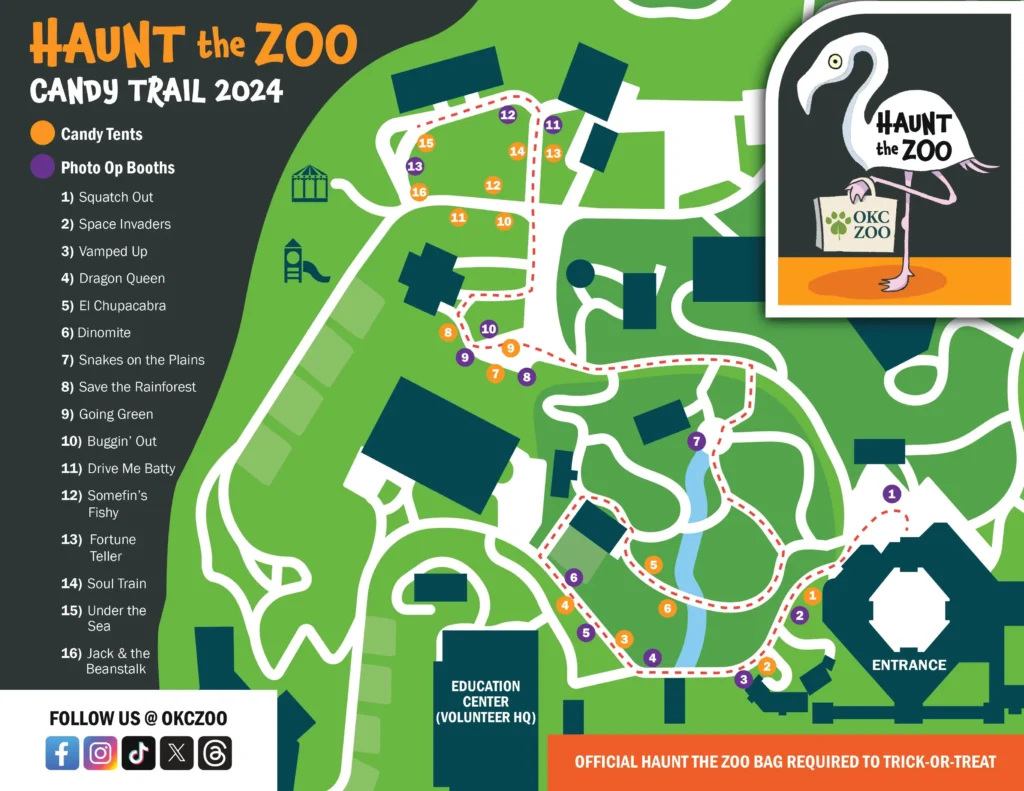 Oklahoma City Zoo Haunt the Zoo Map 2024