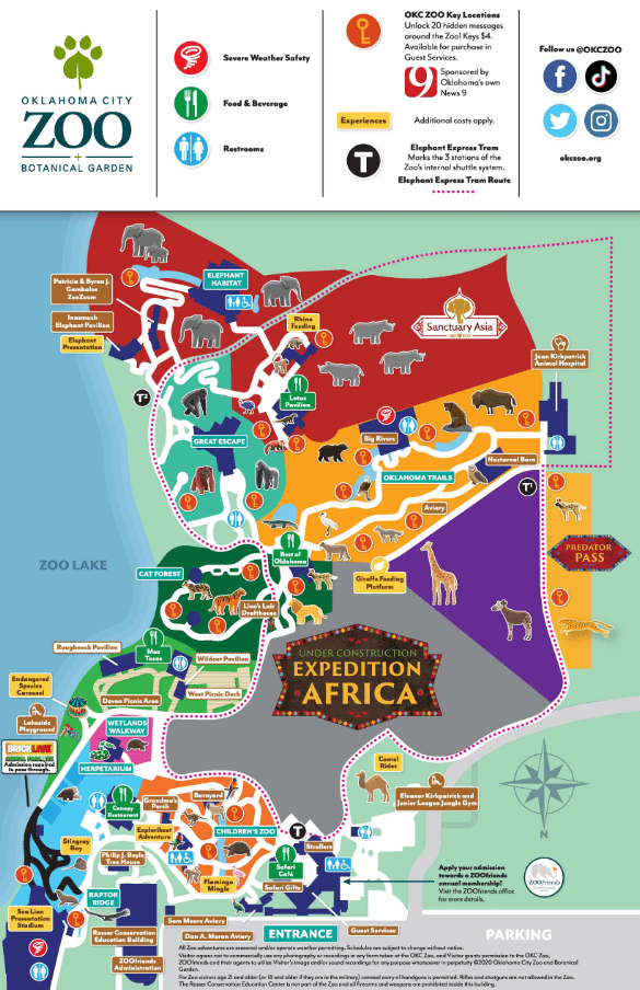 Oklahoma City Zoo Map and Brochure (2018 – 2024)