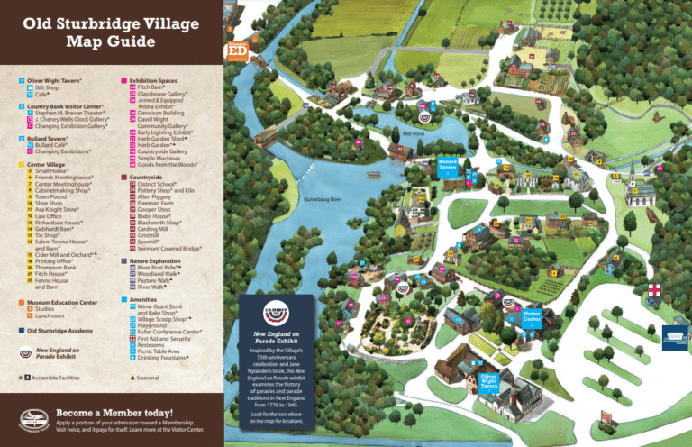 Old Sturbridge Village Map and Brochure (2022 – 2024)
