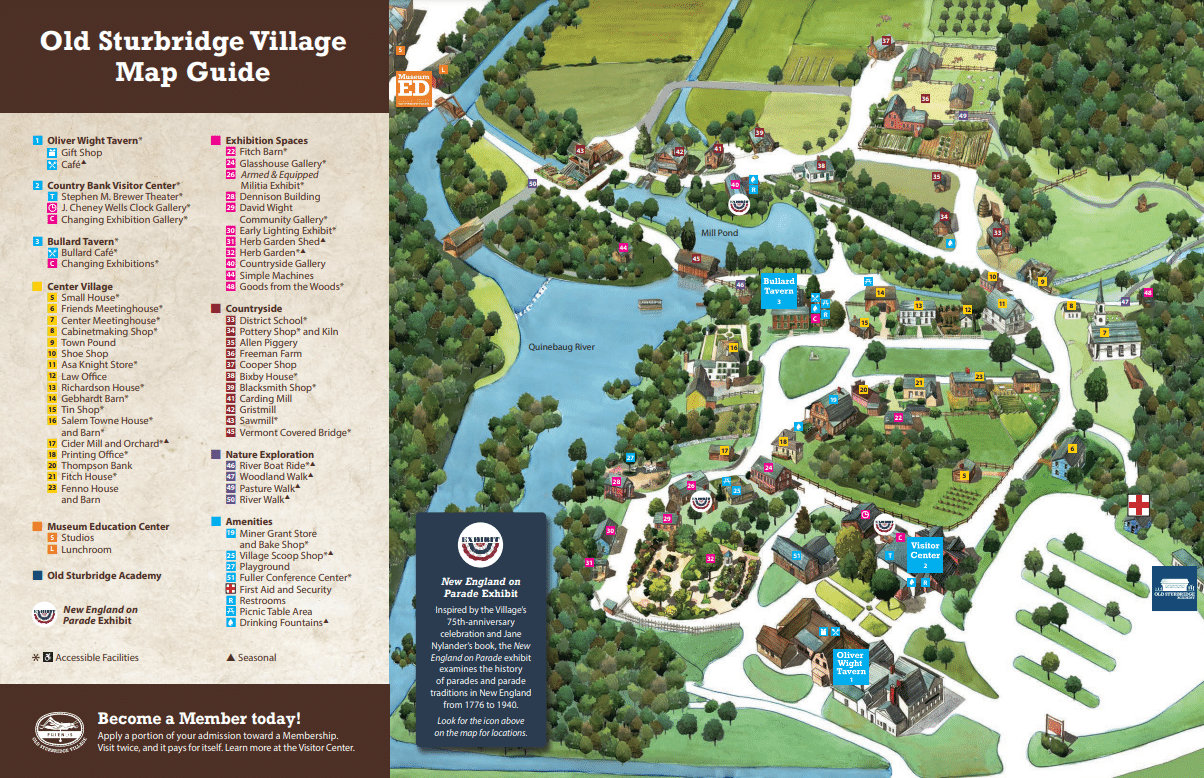 Old Sturbridge Village Map and Brochure (2022 2023