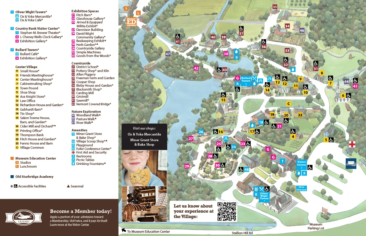 Old Sturbridge Village Map and Brochure (2022 2024