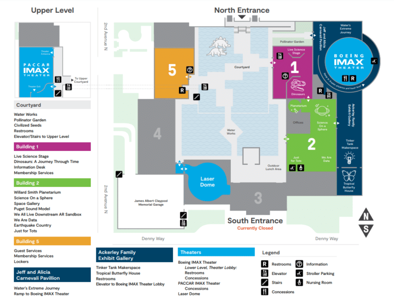 Pacific Science Center Map and Brochure (2025 – 2022)