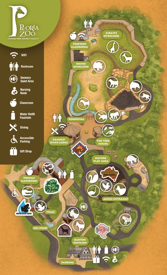Peoria Zoo Map 2025