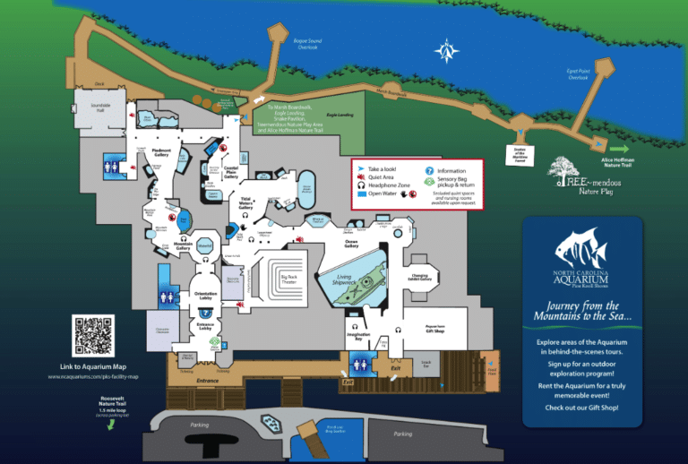 North Carolina Aquariums Pine Knoll Shores Map and Brochure (2017 – 2023)