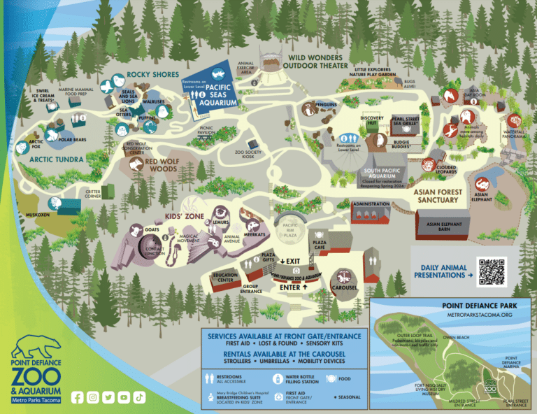 Point Defiance Zoo and Aquarium Map and Brochure (2025 – 2019)