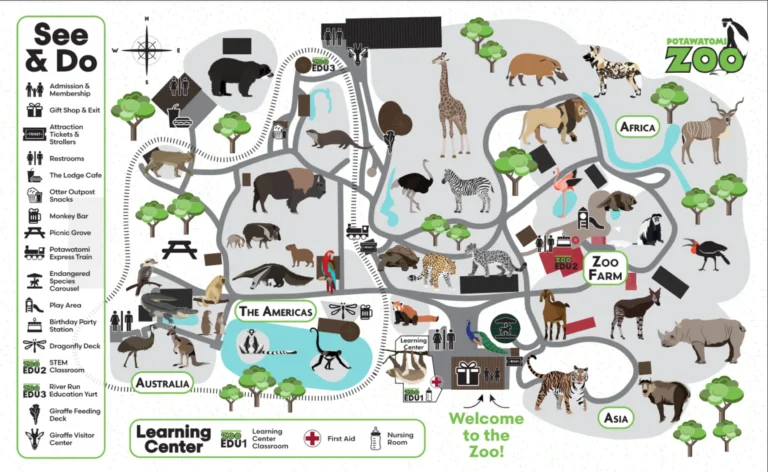 Potawatomi Zoo See and do Map 2025