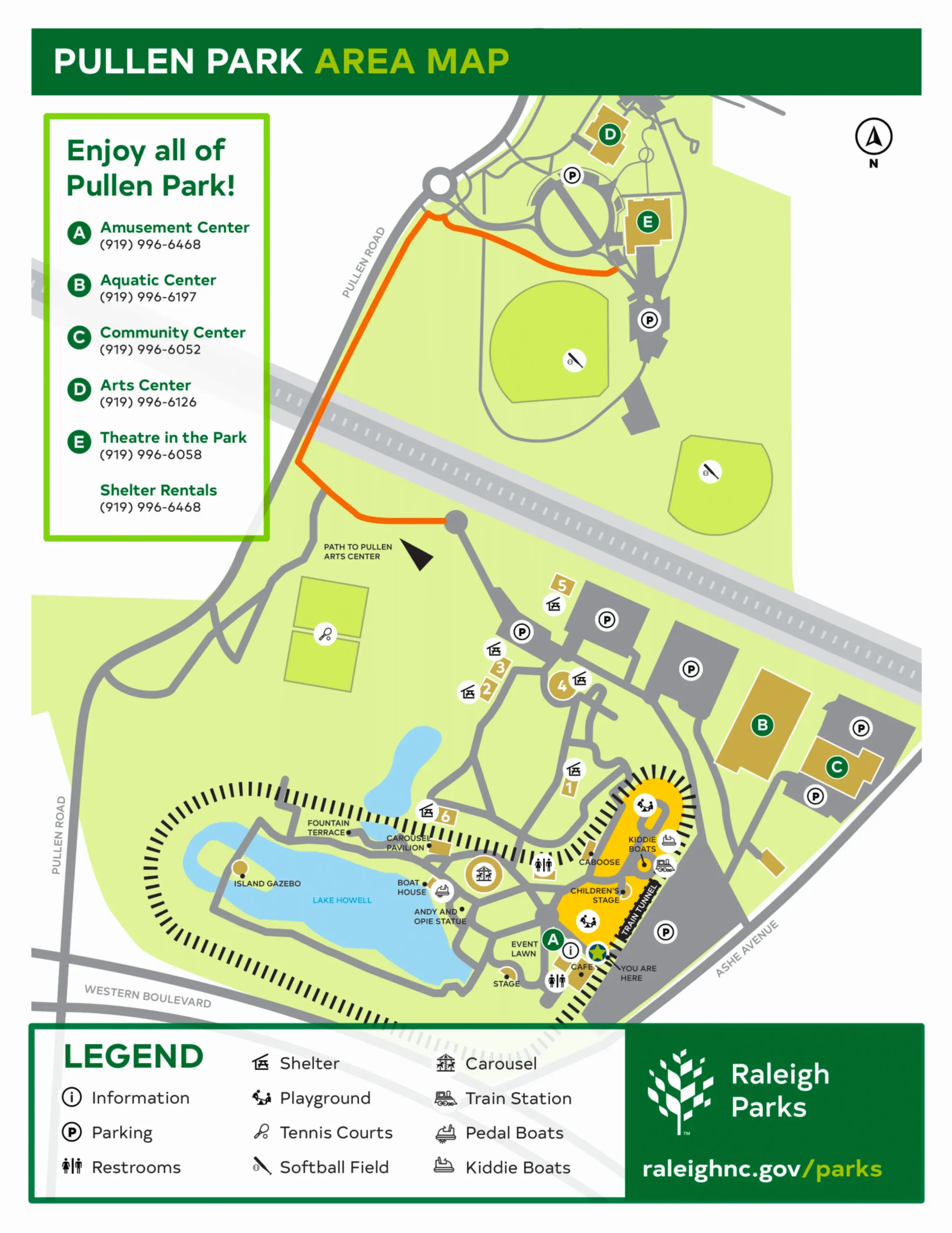 Pullen Park Map 2025