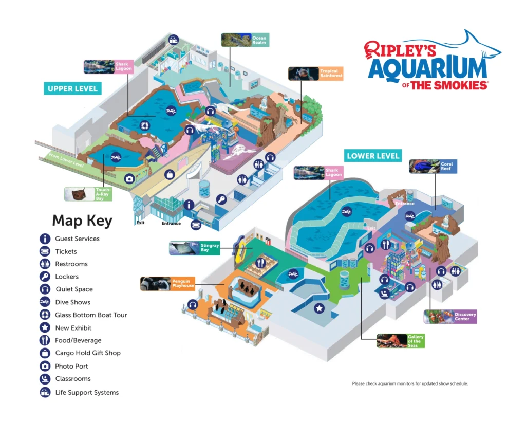 Ripley's Aquarium of the Smokies Map 2024
