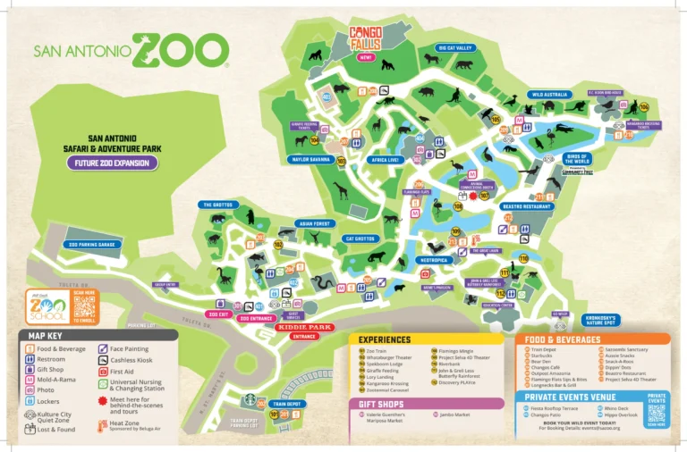 San Antonio Zoo Map 2026