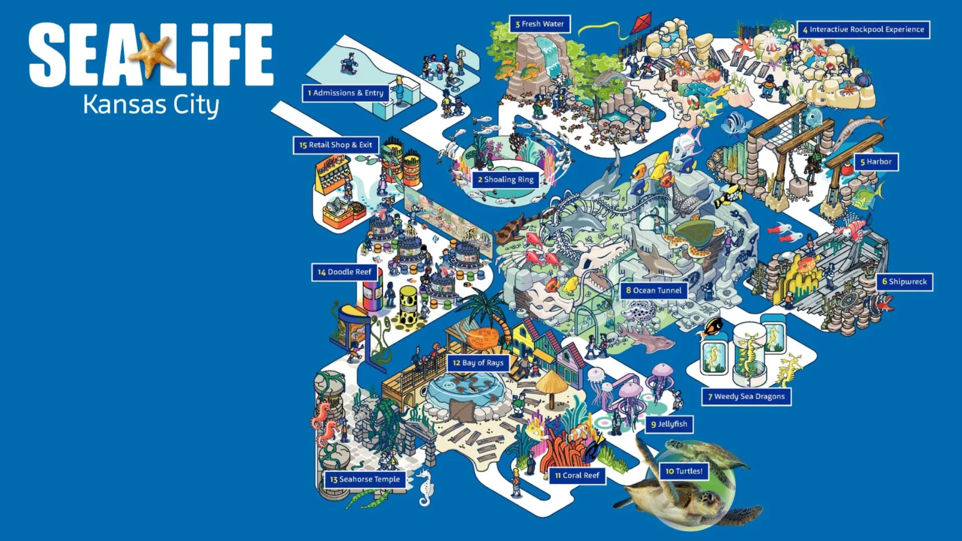Sea Life Kansas City Aquarium Map 2025