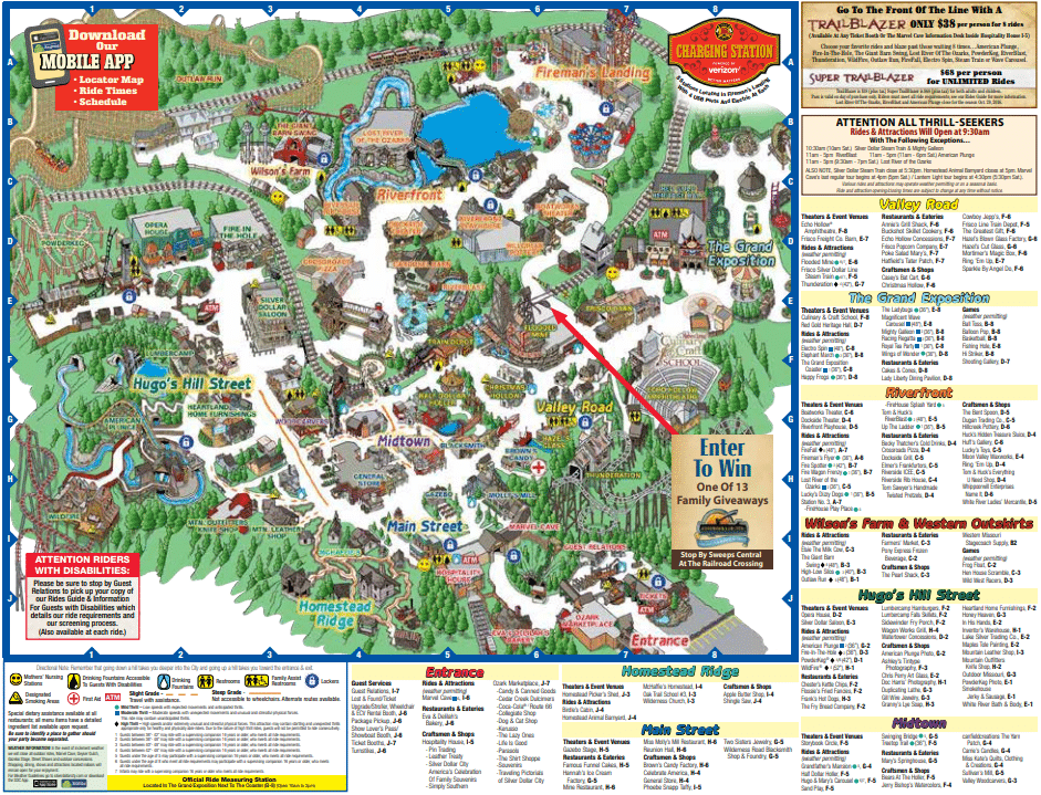 Silver Dollar City Theme Park Map and Brochure (2017 - 2023) | ThemeParkBrochures.net