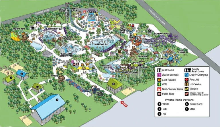 Six Flags Hurricane Harbor Splashtown Map 2024