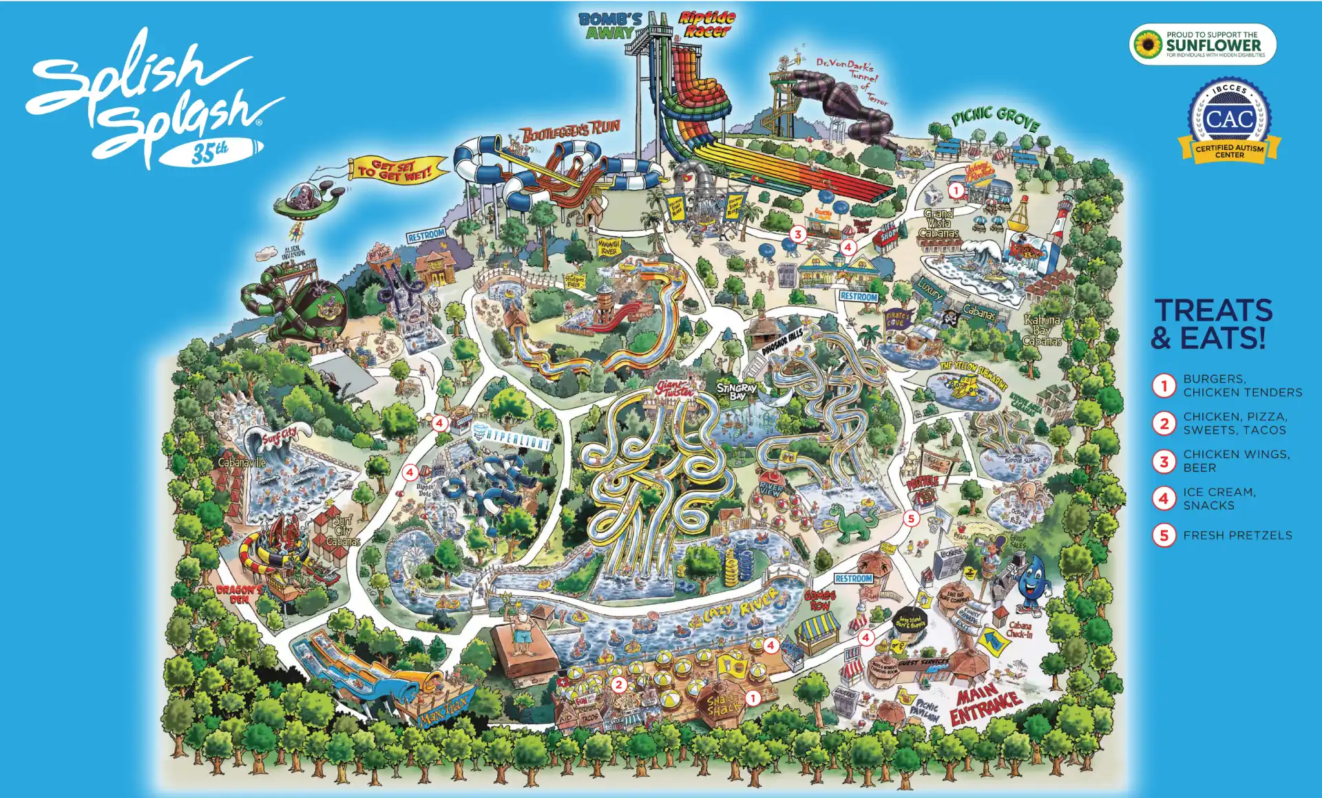 Splish Splash Water Park Map 2025