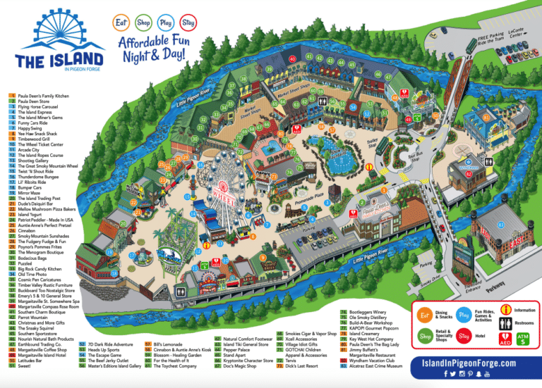 The Island in Pigeon Forge Map and Brochure (2017 – 2025)