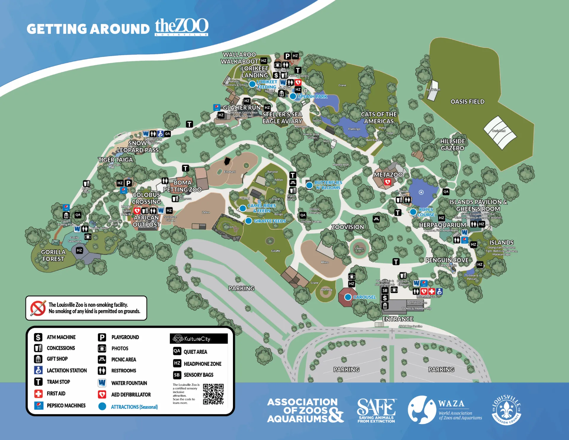The Louisville Zoo English Map 2025