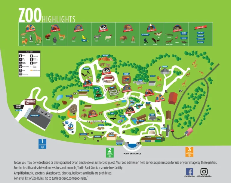 Turtle Back Zoo Map 2025