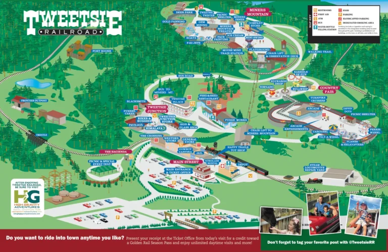 Tweetsie Railroad Map 2025