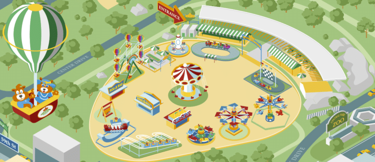 Victorian Gardens Amusement Park Map and Brochure (2017 – 2025)