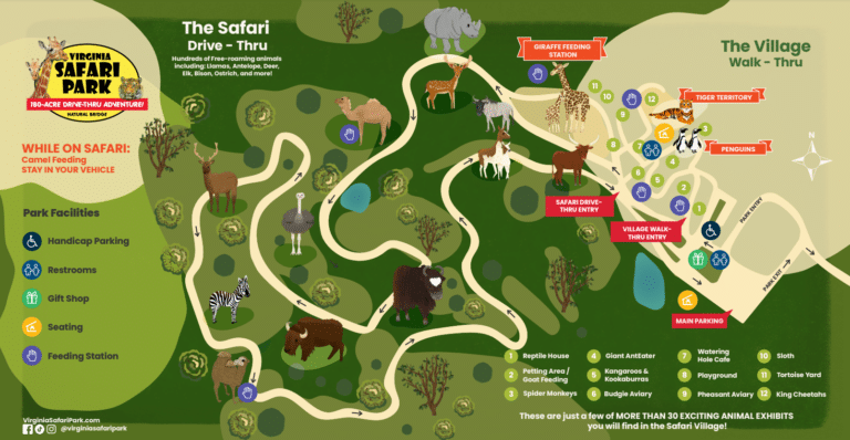 Virginia Safari Park Map and Brochure (2025 – 2017)
