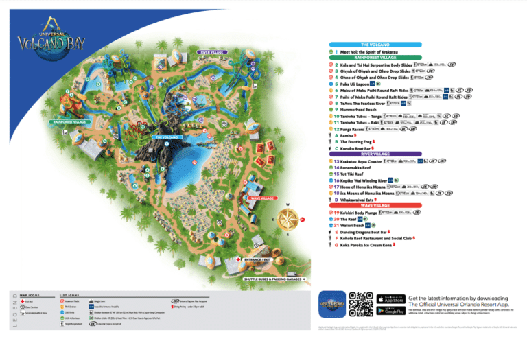 Volcano Bay Map and Brochure (2016 – 2023)