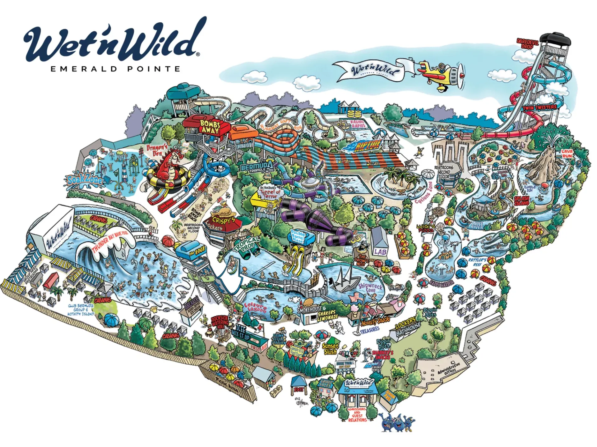 Wet’n Wild Emerald Pointe Map 2025