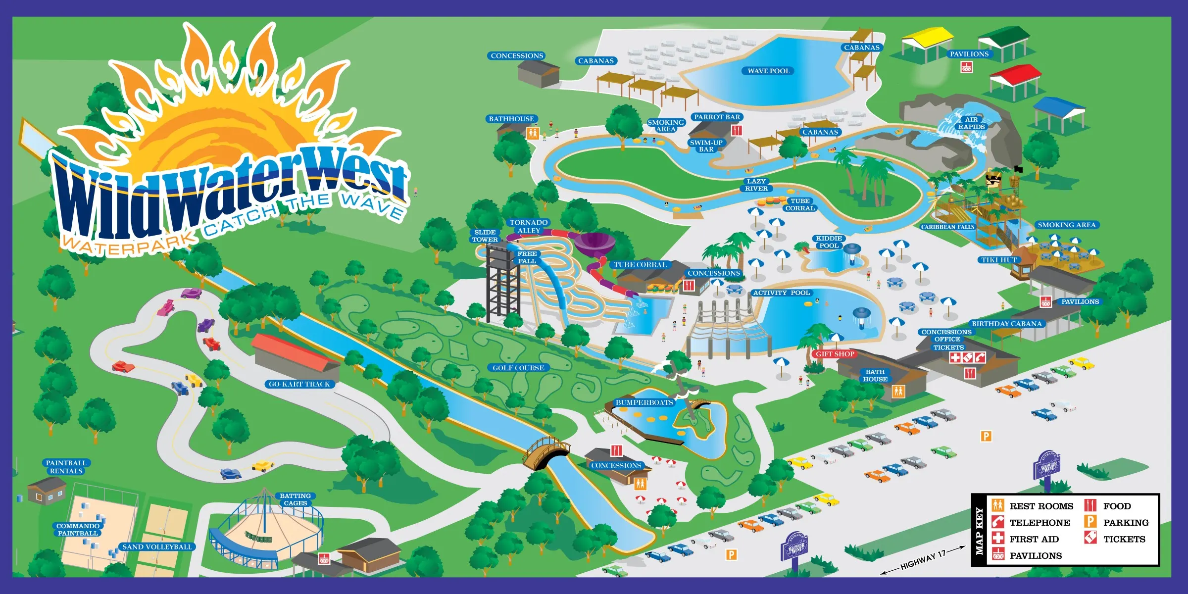 Wild Water West Waterpark Map 2025