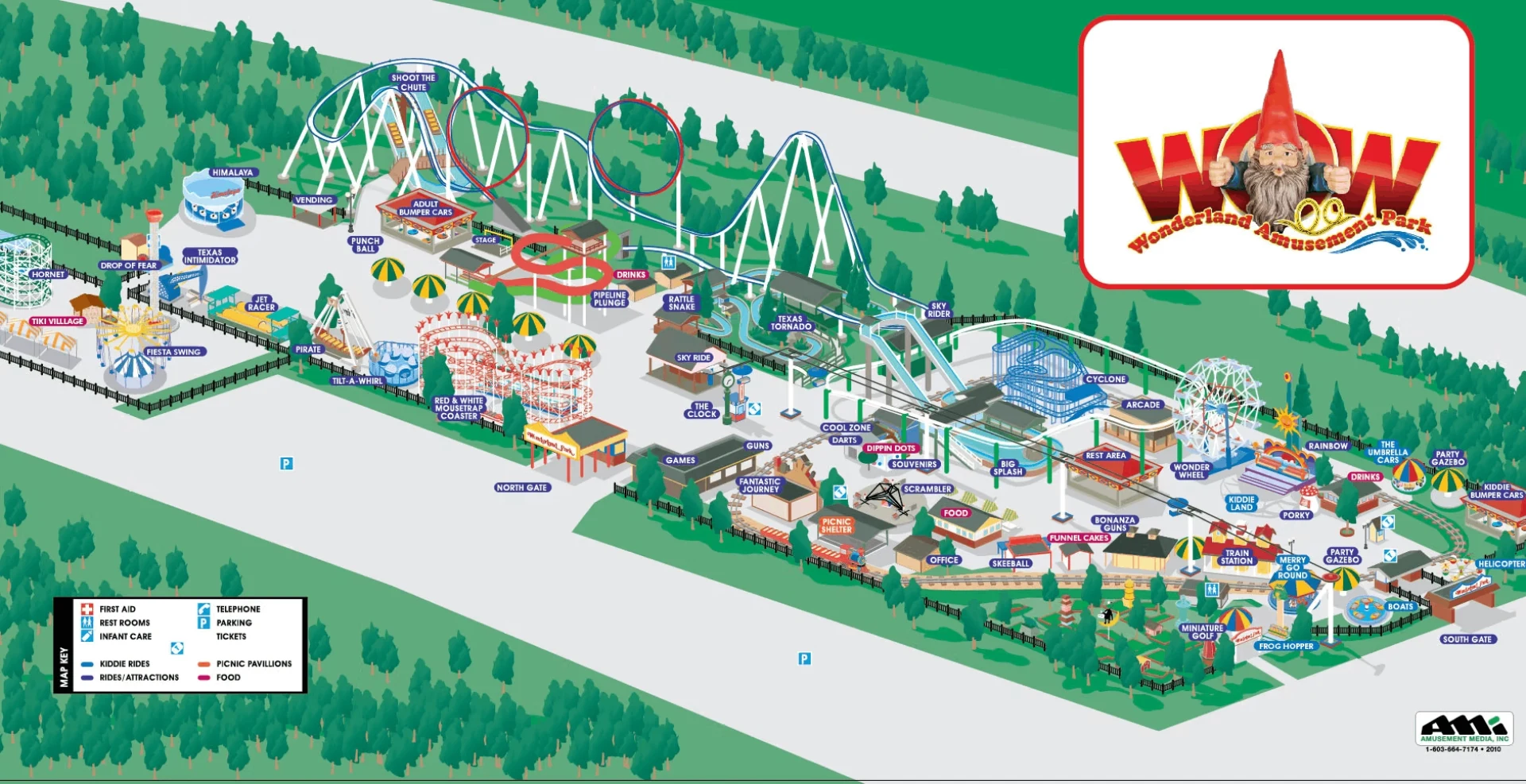 Wonderland Amusement Park Map 2025