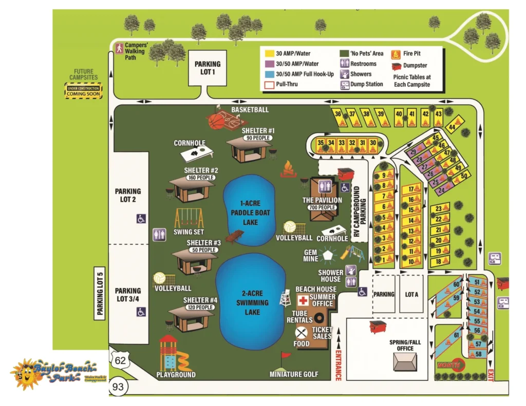 Baylor Beach Park Map 2021