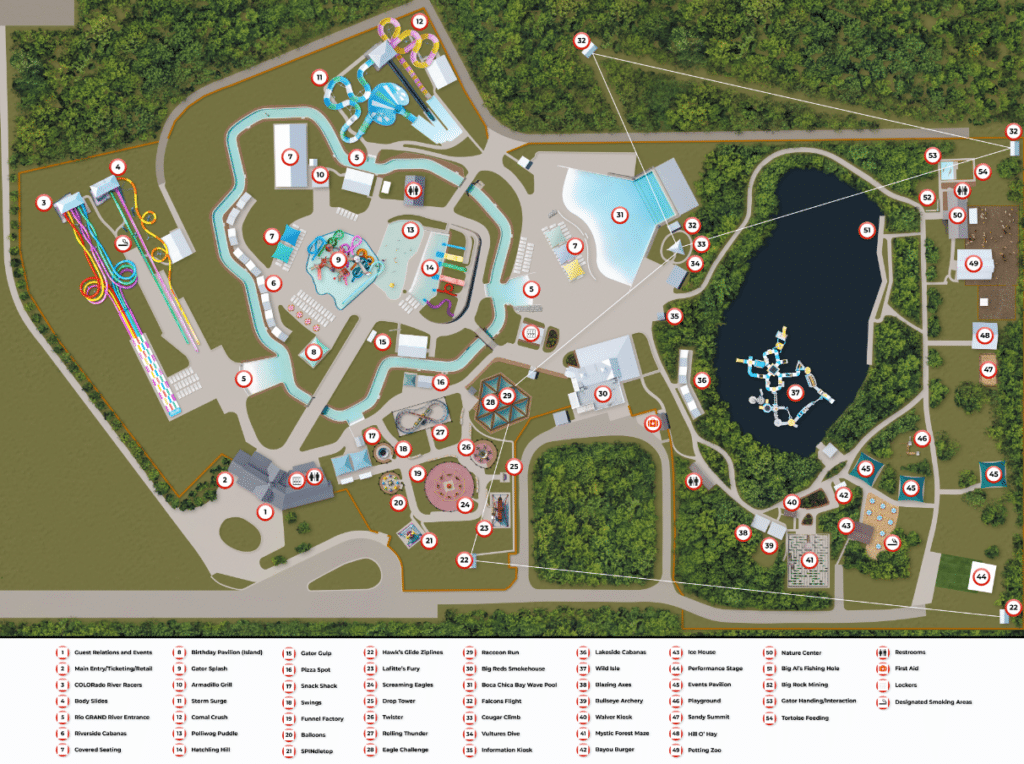 Big Rivers Waterpark & Adventures Map 2023