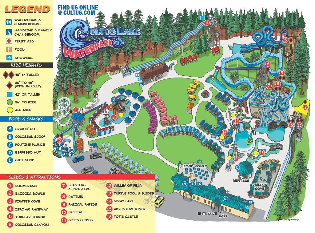 Cultus Lake Waterpark Map 2025