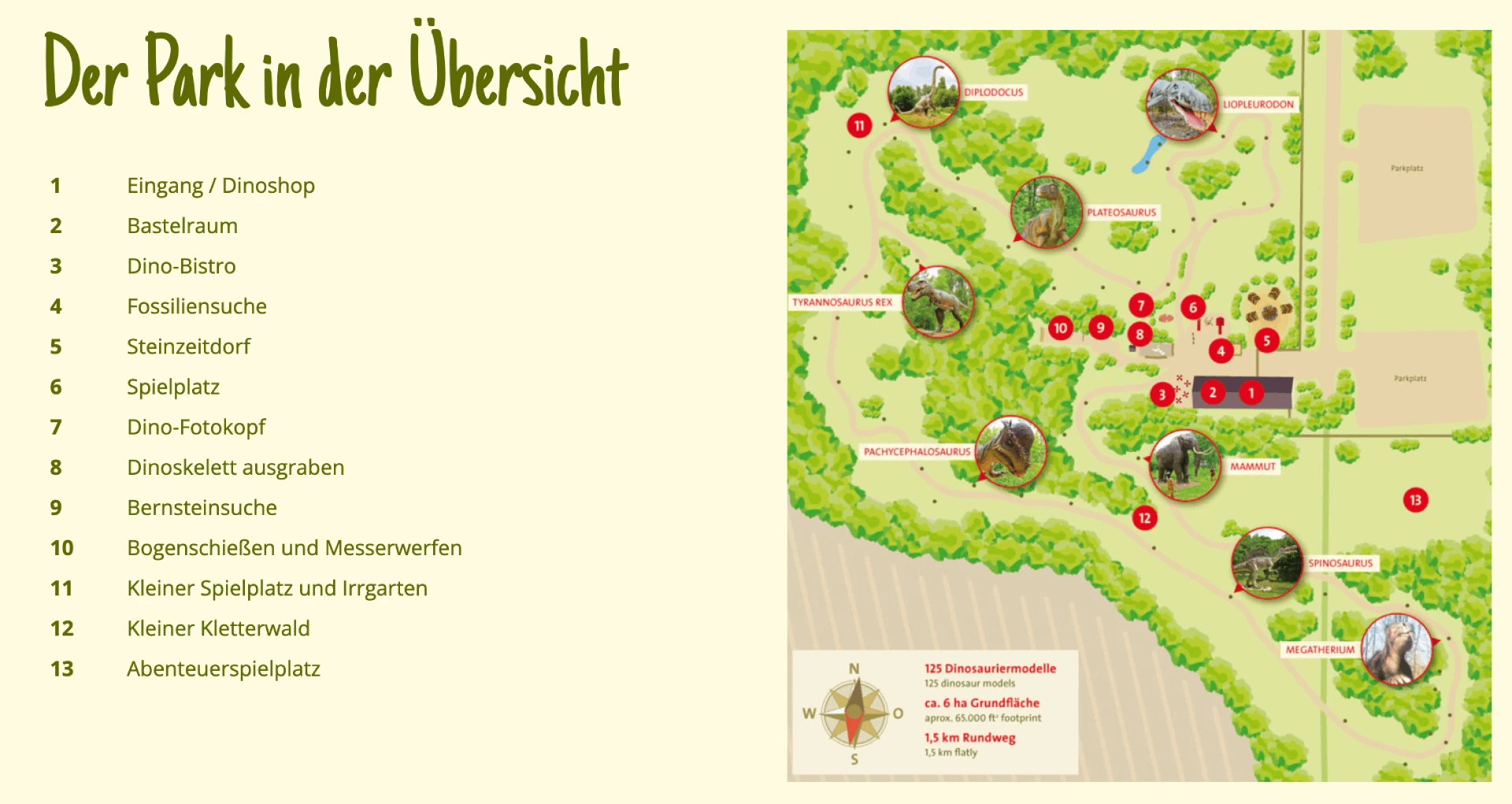 Dinosaur Land Map 2025