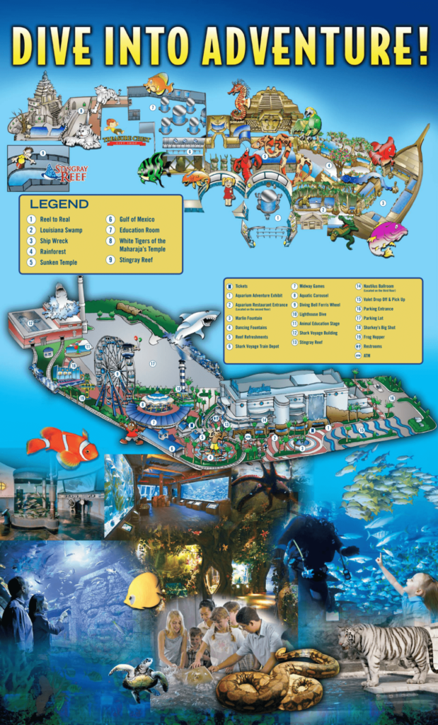 Downtown Aquarium Texas Map 2017