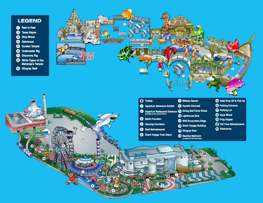 Downtown Aquarium Texas Map 2025