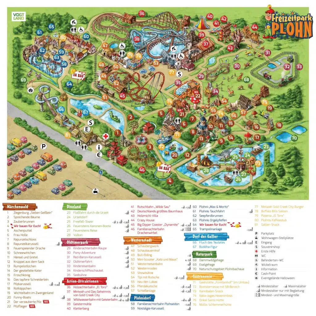 Freizeitpark Plohn Map 2022