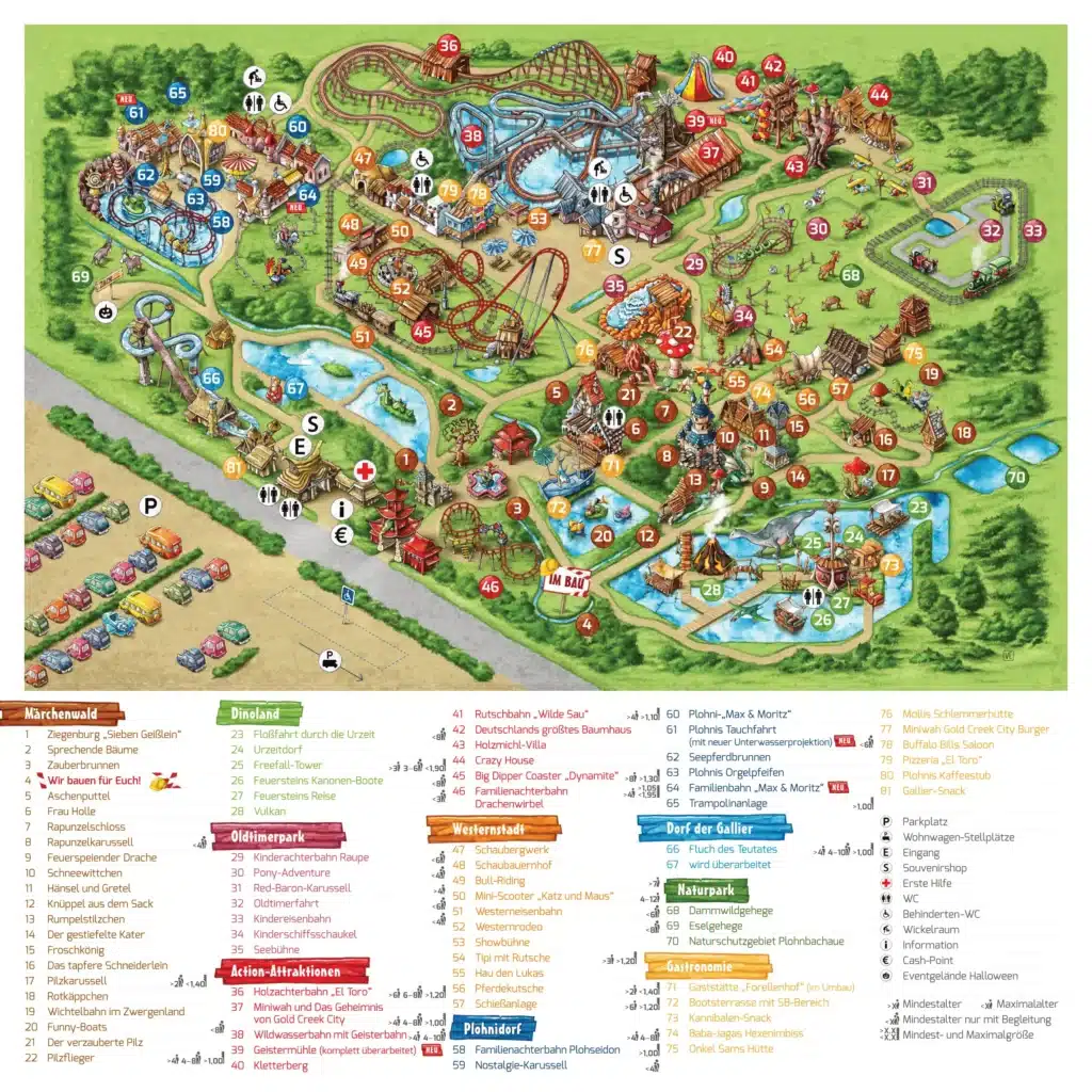 Freizeitpark Plohn Map 2023
