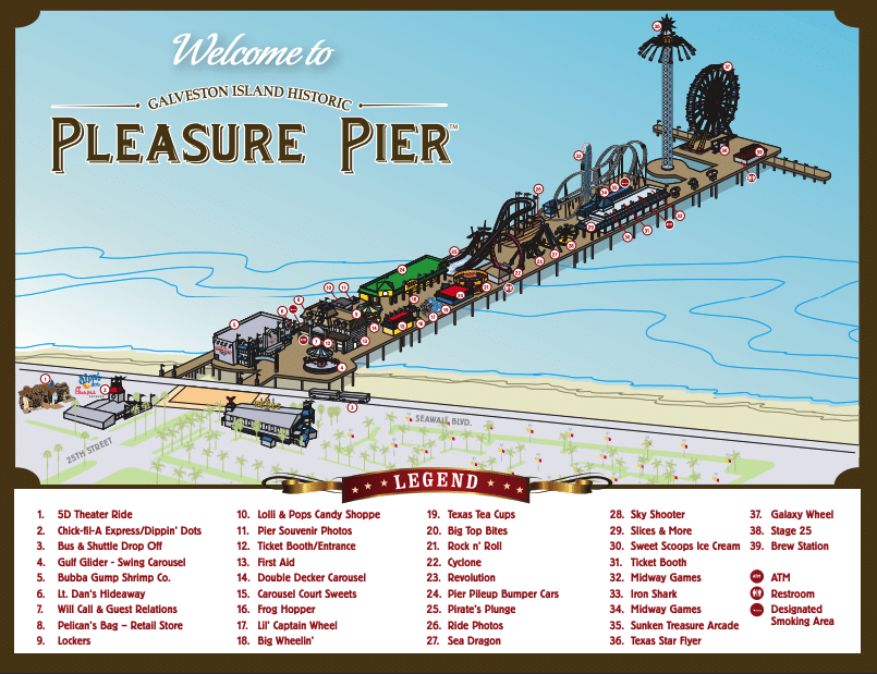 Galveston Island Historic Pleasure Pier in Texas
