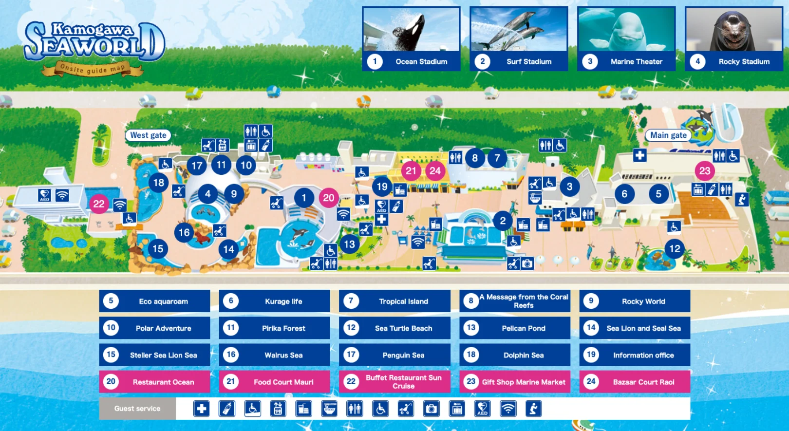 Kamogawa Sea World Map 2025