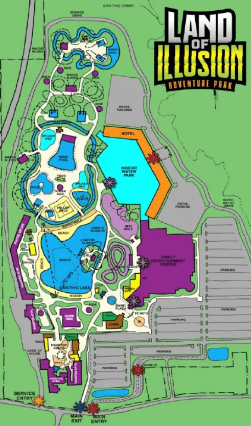 Land of Illusion Adventure Park Map 2020