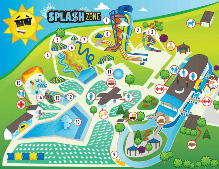 Magic Mountain SplashZone Map 2023