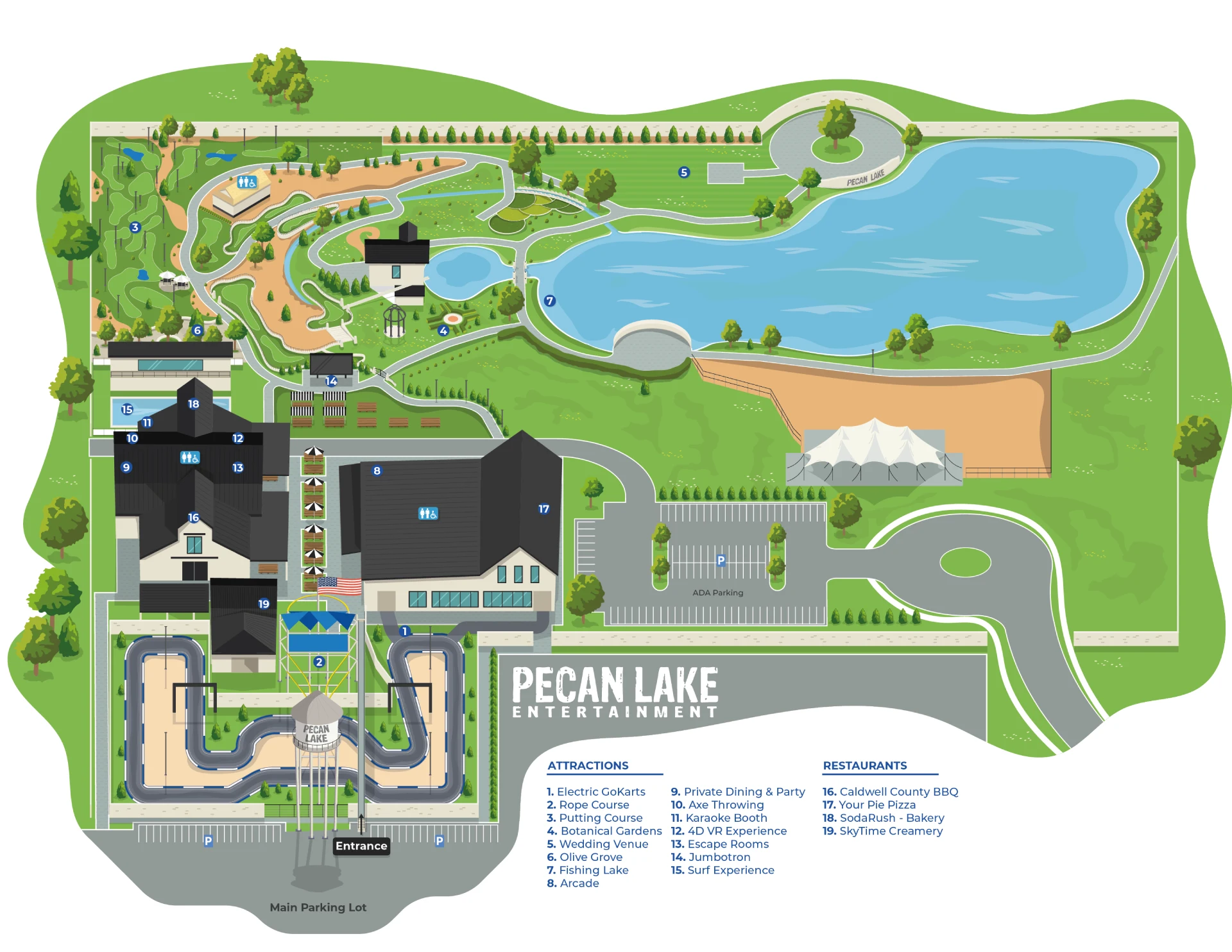 Pecan Lake Entertainment Map 2025