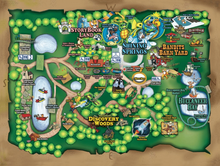Shining Waters Family Fun Park Map 2022