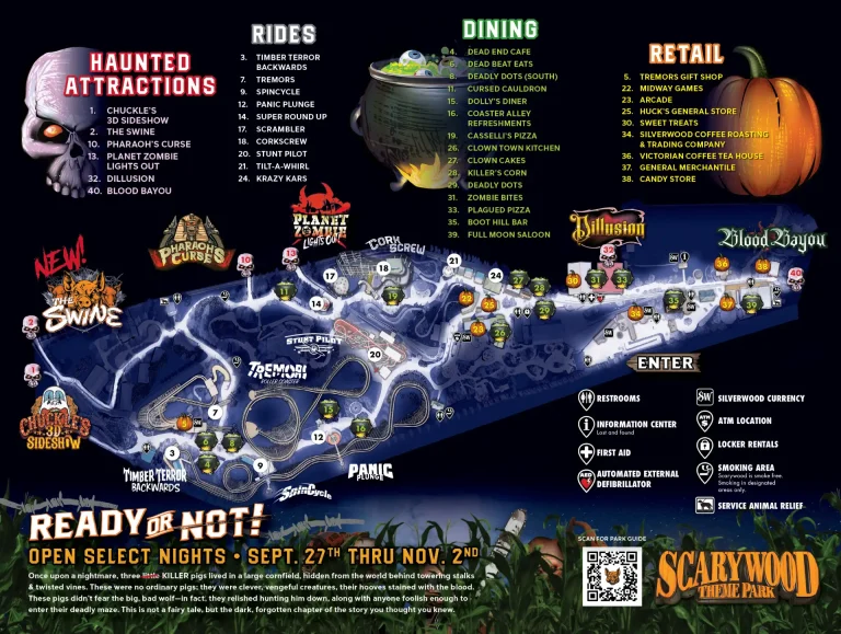 Silverwood Scarywood Haunted Nights Map 2024