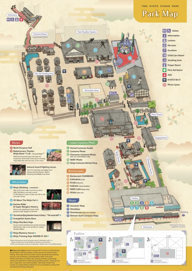 Toei Kyoto Studio Park Map 2025