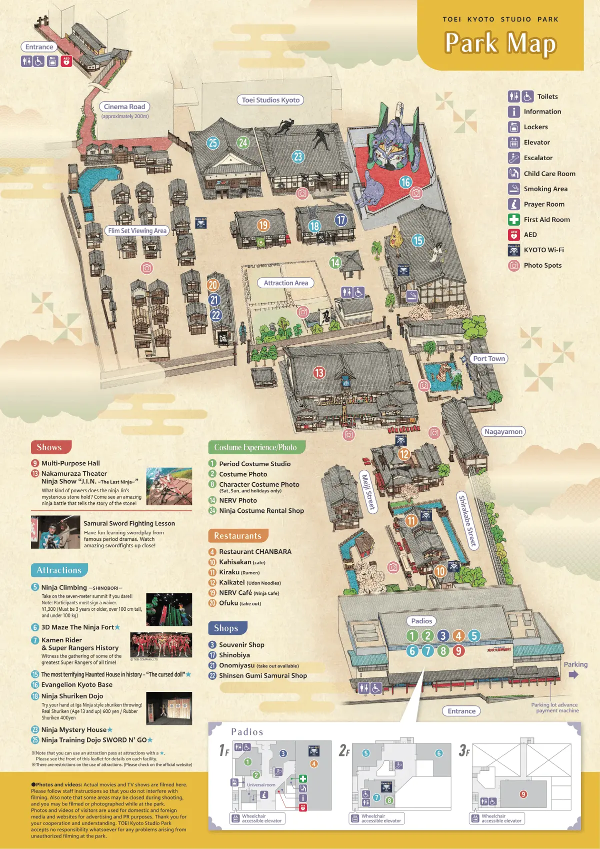 Toei Kyoto Studio Park Map 2025