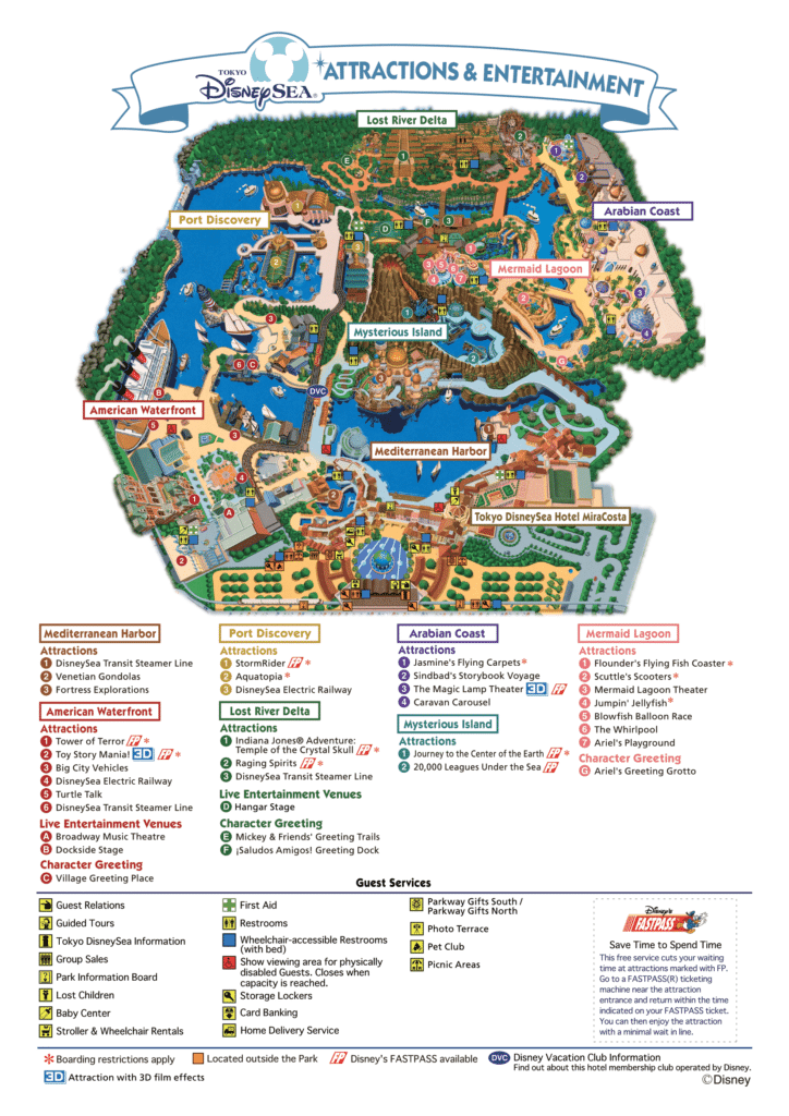 Tokyo DisneySea 2013 Map