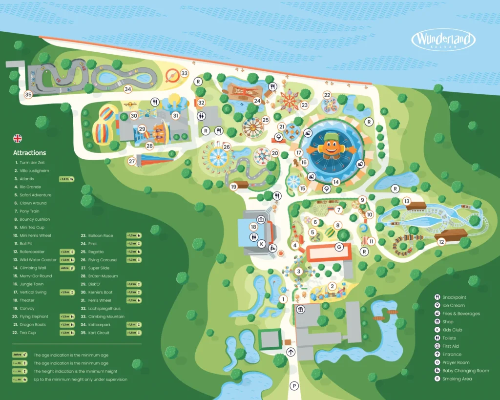 Wunderland Kalkar English Map 2024