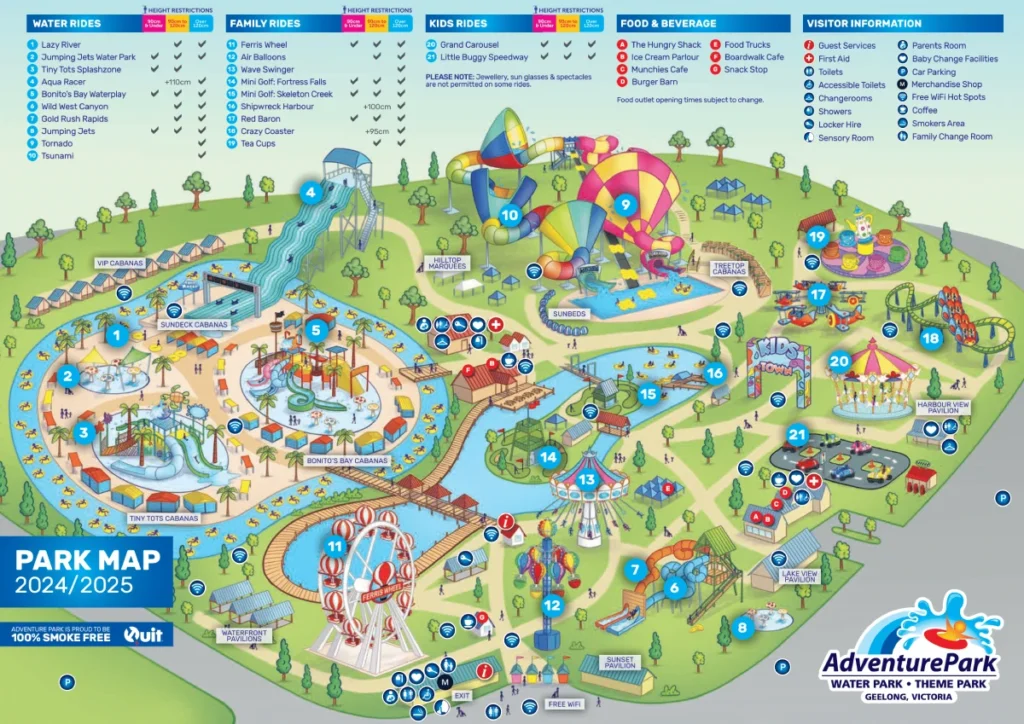Adventure Park Geelong Map 2024